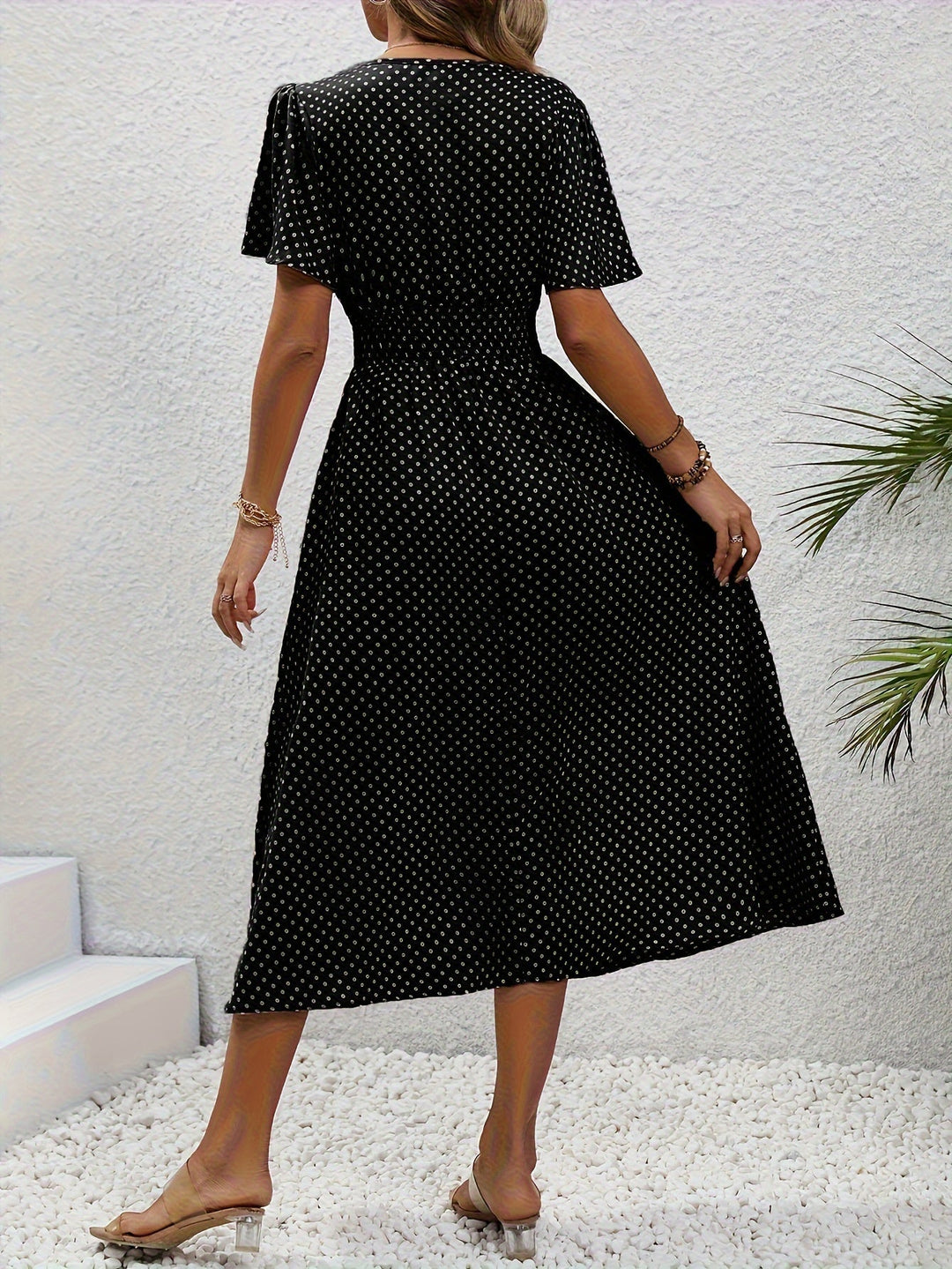 The Spark | Elegant Polka Dot Dress Élisa
