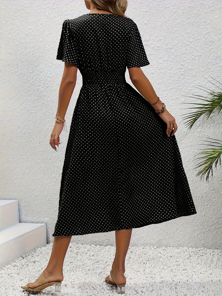 The Spark | Elegant Polka Dot Dress Élisa