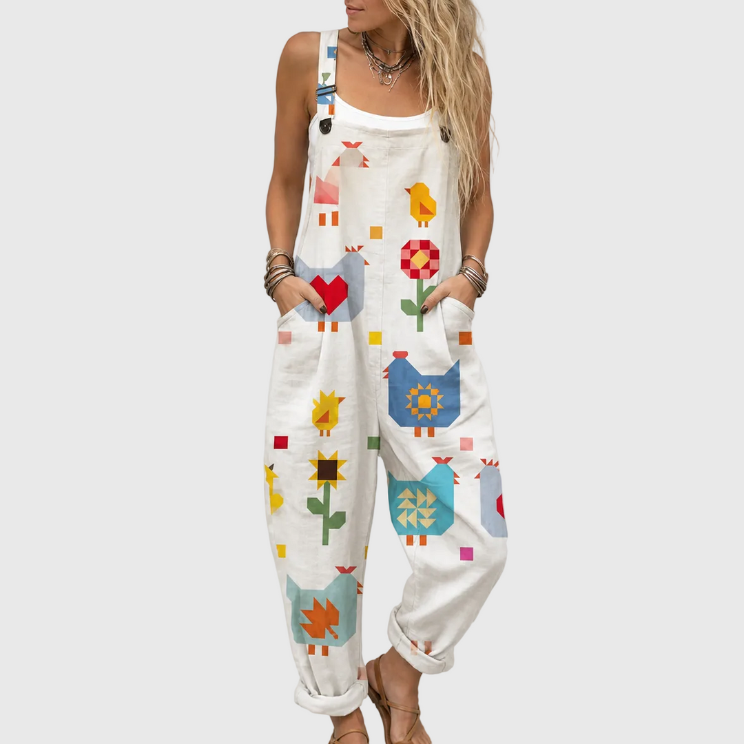 Bequeme Bedruckte Latzhose