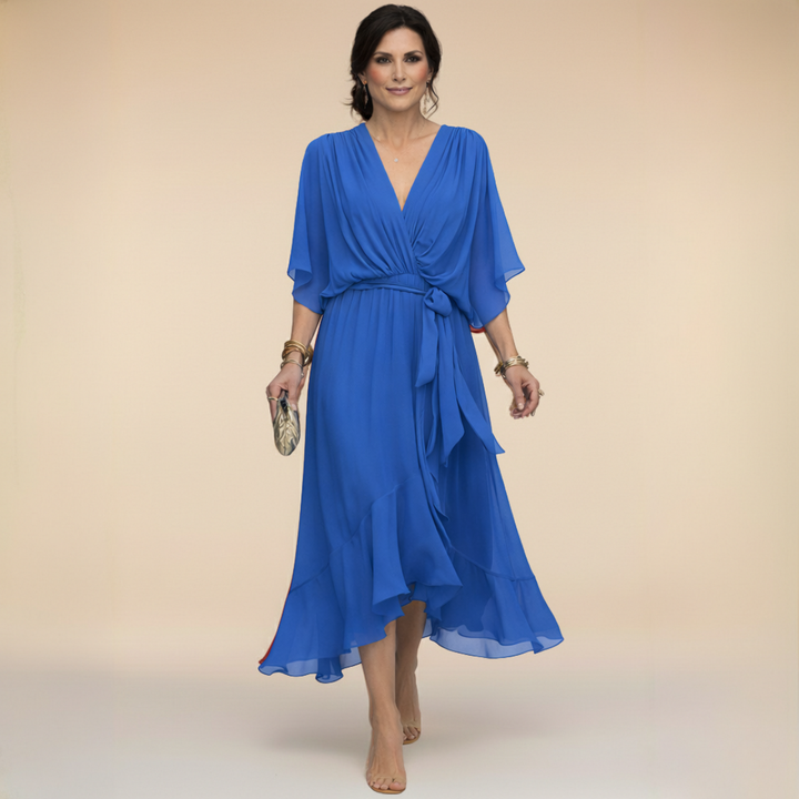 The Spark | Chiffon Dress with V-Neck