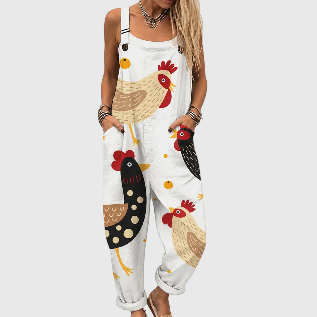 Bequeme Bedruckte Latzhose