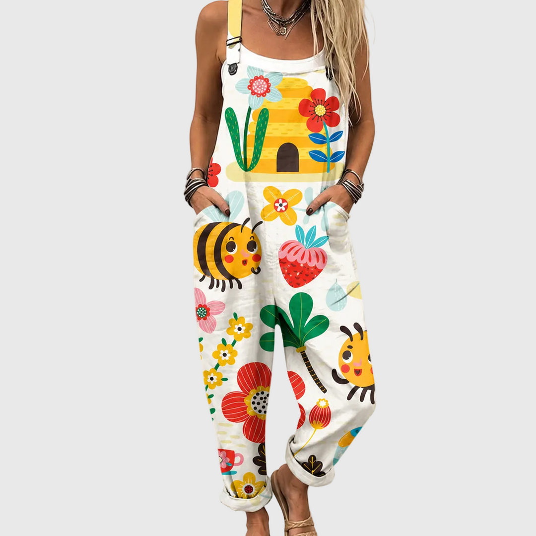 Bequeme Bedruckte Latzhose