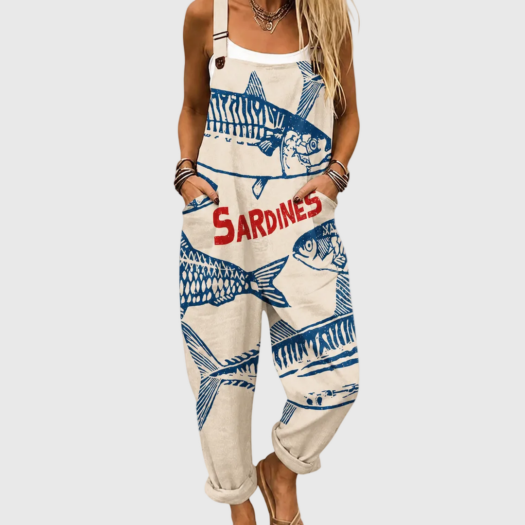 Bequeme Bedruckte Latzhose