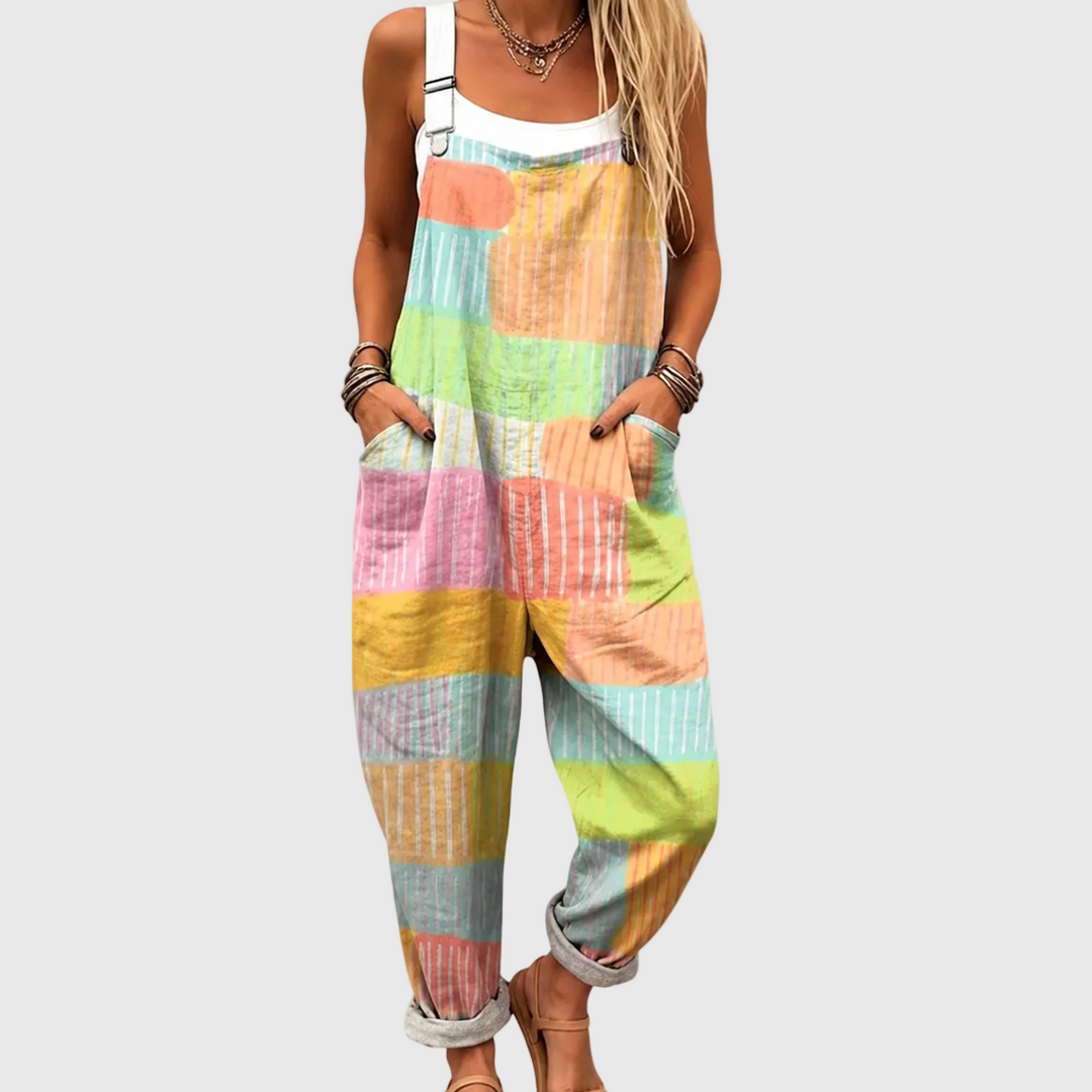 Bequeme Bedruckte Latzhose