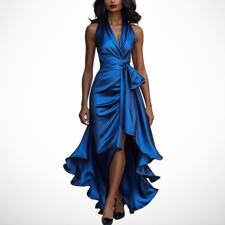 The Spark | Draped Satin Waist Dress