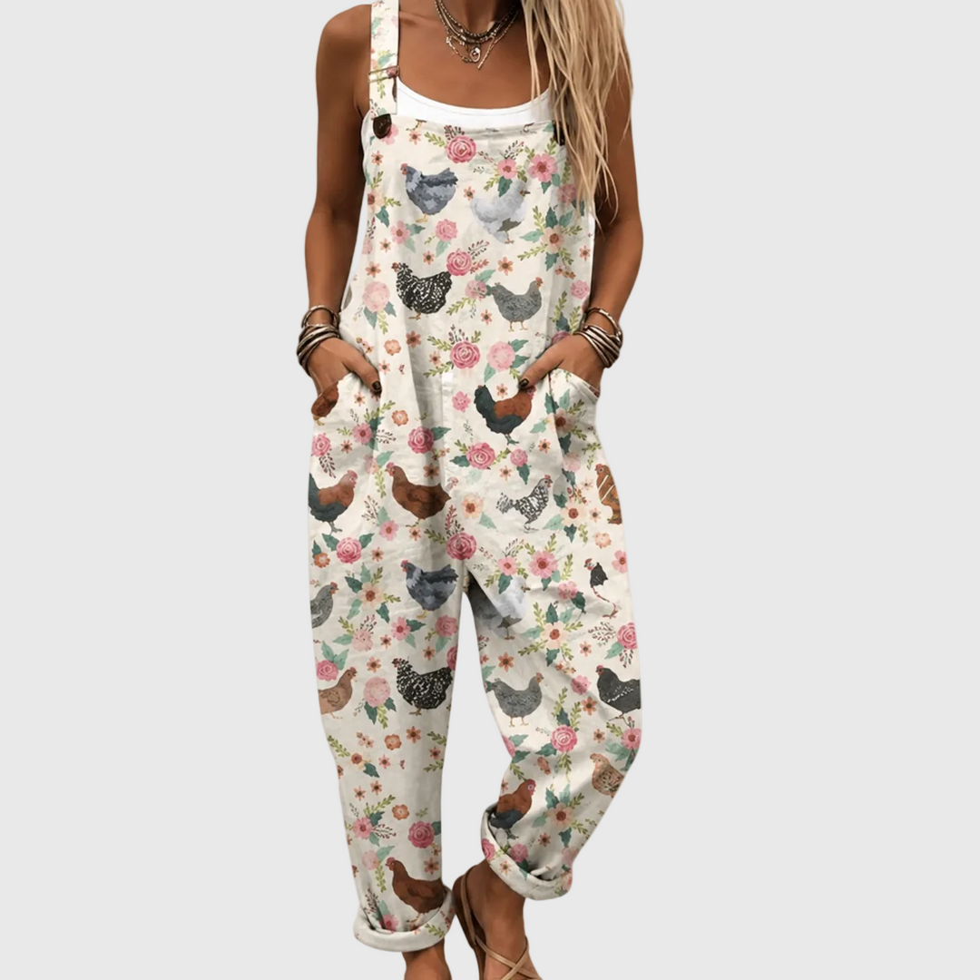 Bequeme Bedruckte Latzhose