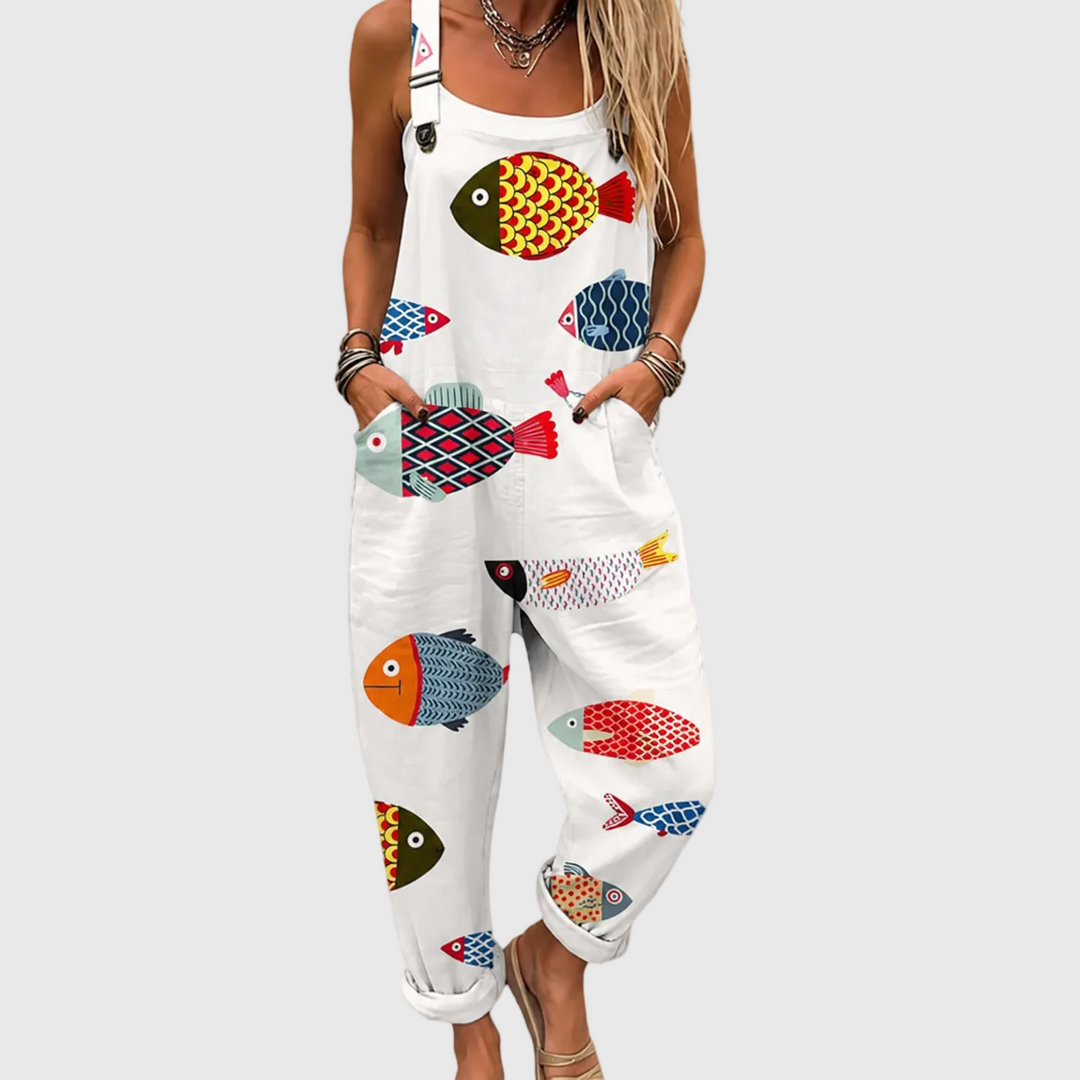 Bequeme Gedruckte Latzhose
