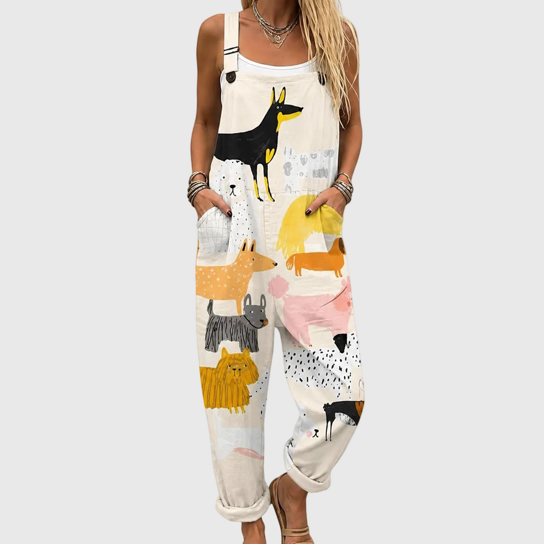 Bequeme Bedruckte Latzhose