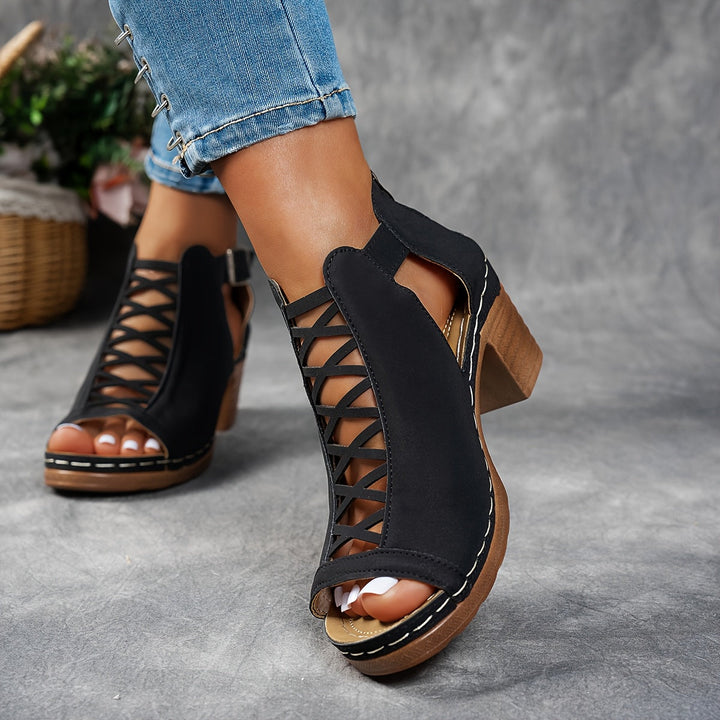 Selin | Woven Heel Sandals
