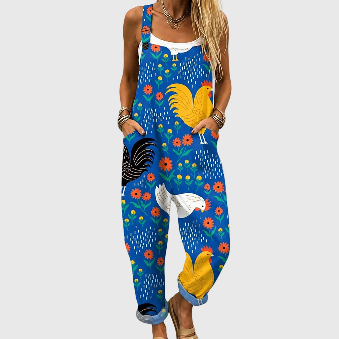 Bequeme Bedruckte Latzhose
