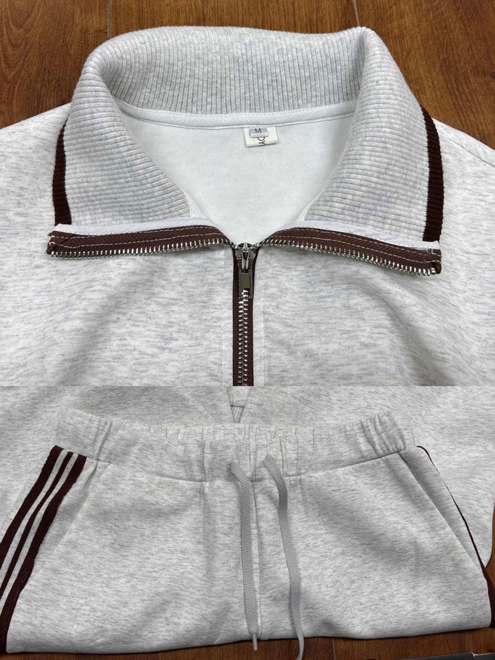 Katie – 2 Piece Track Suit with wide leg bottoms.