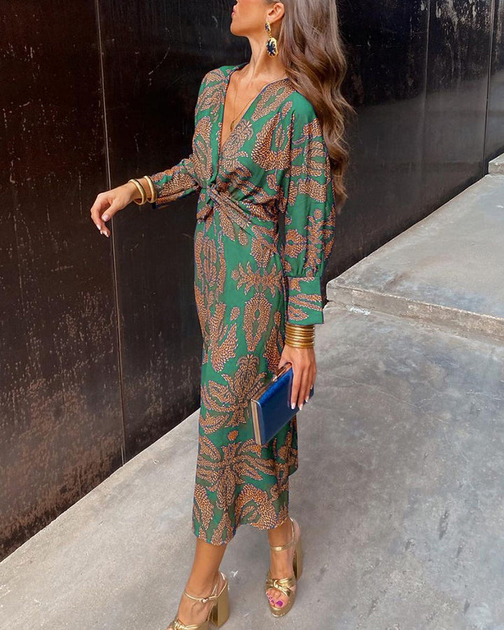 The Spark | Floral Elegance Midi Dress
