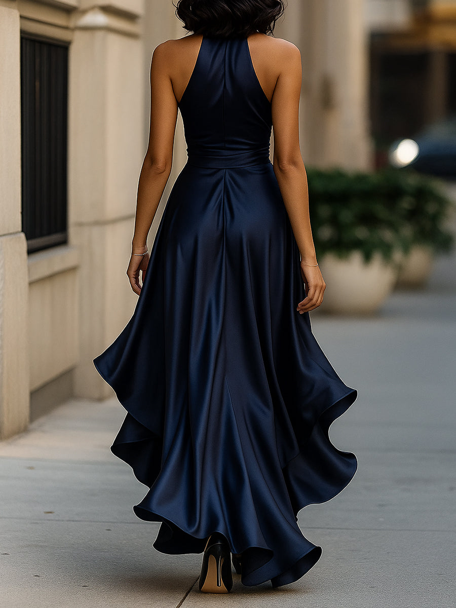 The Spark | Draped Satin Waist Dress