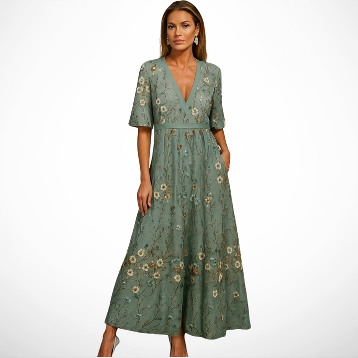 The Spark | Long Dress Botanical Elegance