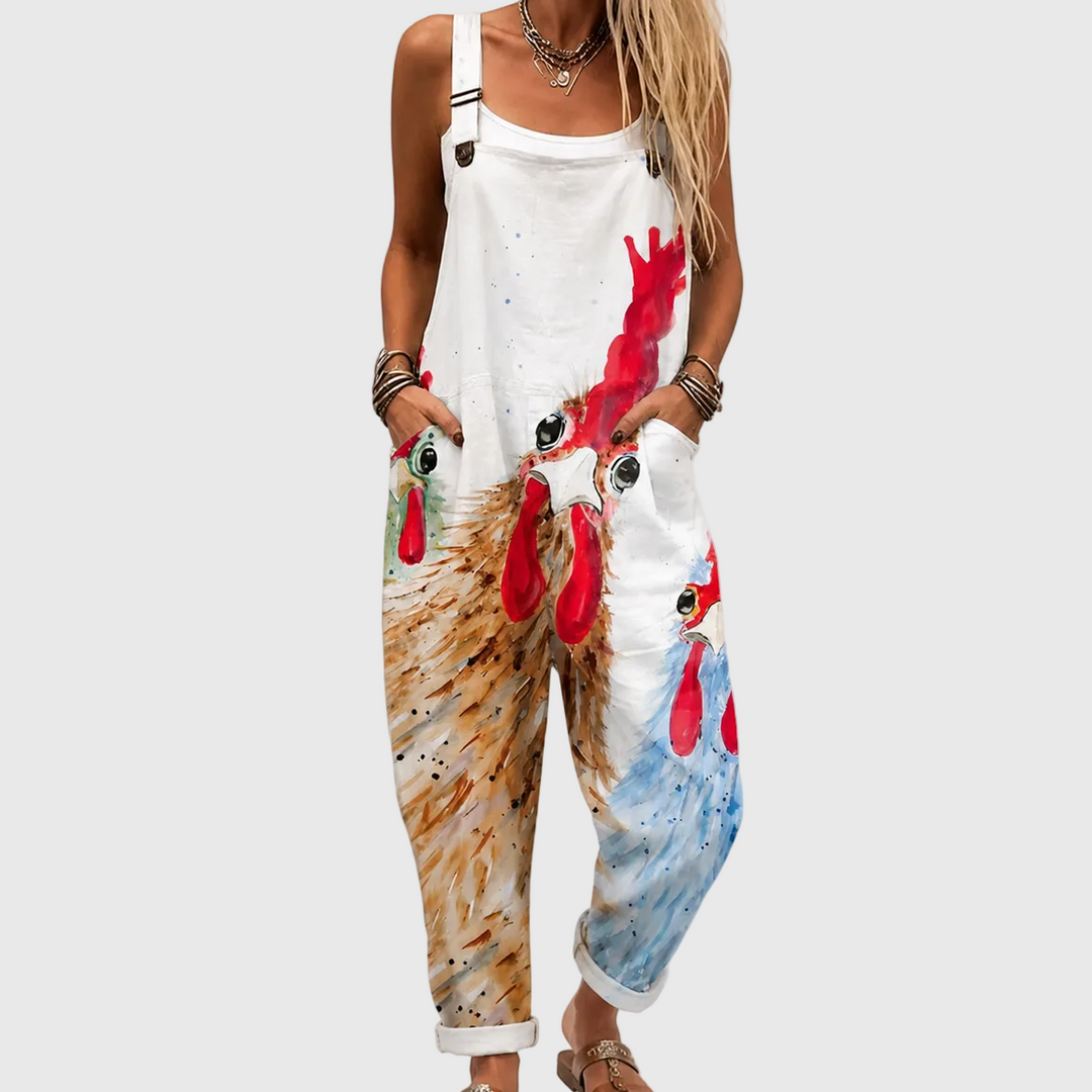 Bequeme Bedruckte Latzhose