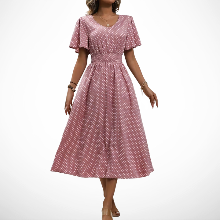 The Spark | Elegant Polka Dot Dress Élisa