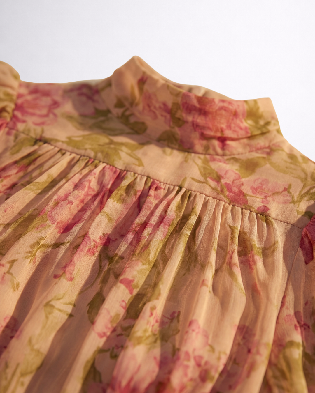 Rosario | Langes Blumen-Kleid aus Chiffon