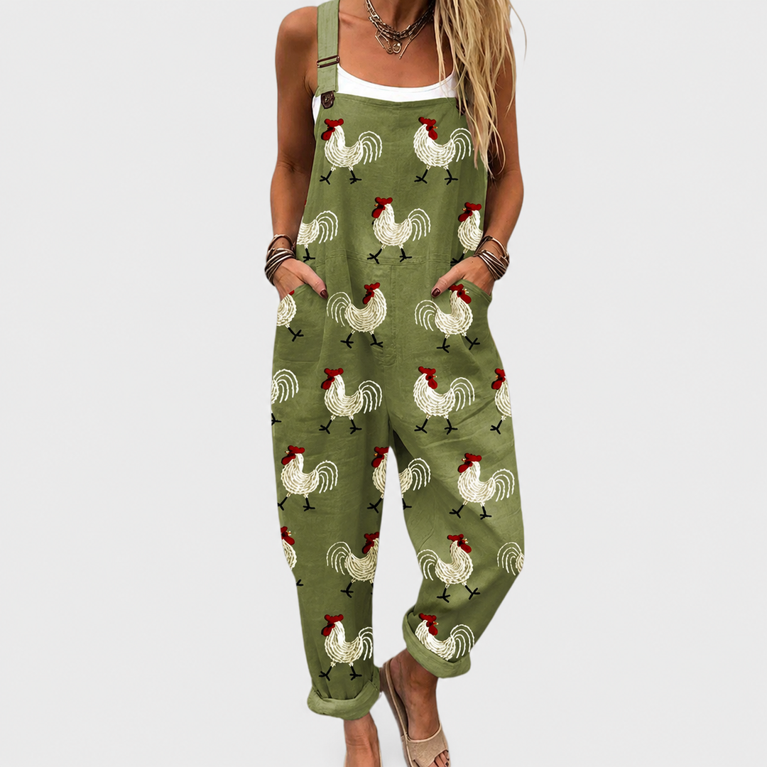 Bequeme Bedruckte Latzhose