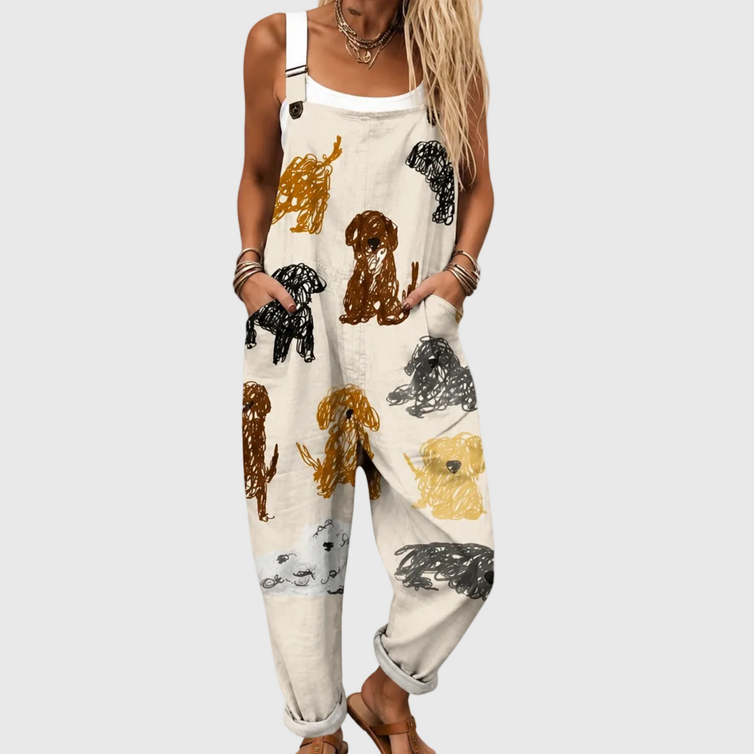 Bequeme Bedruckte Latzhose