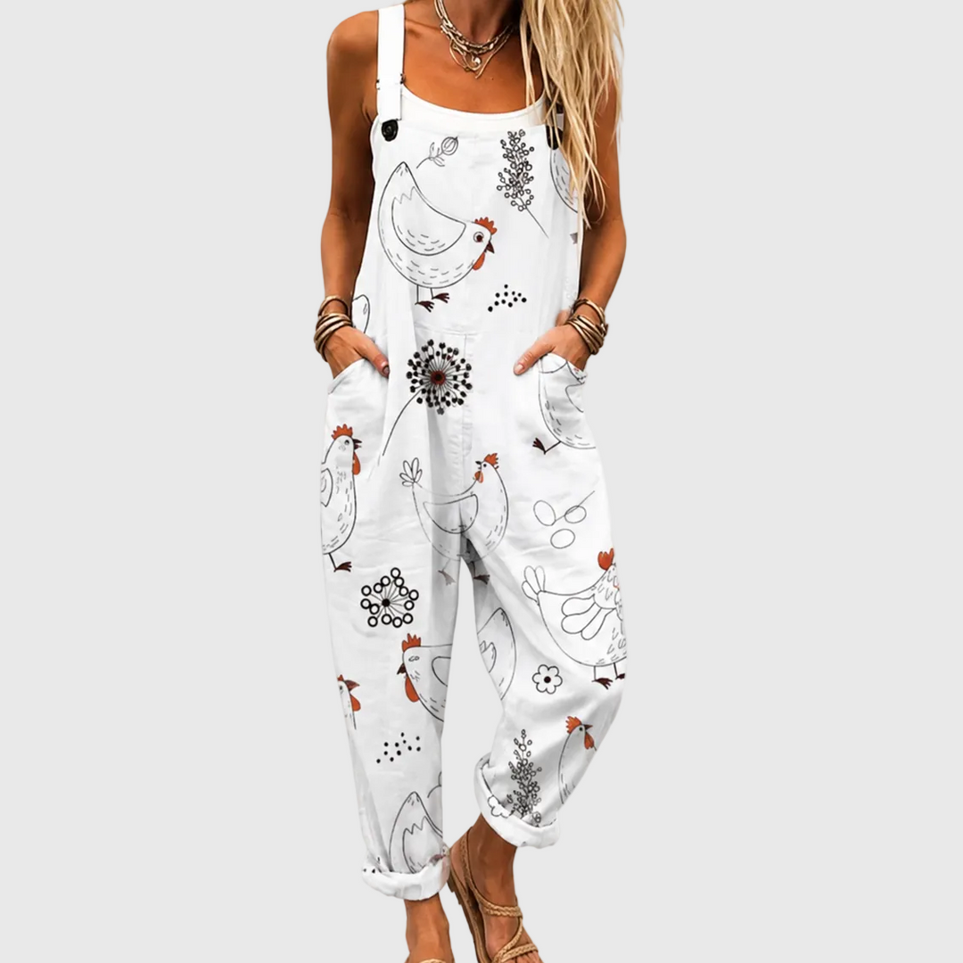 Bequeme Bedruckte Latzhose