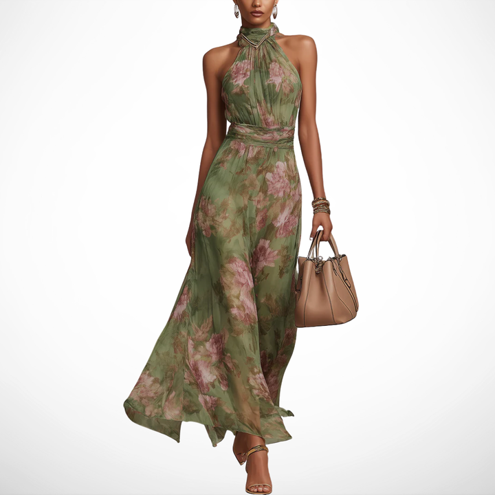 The Spark | Elegant Long Floral Dress Élise
