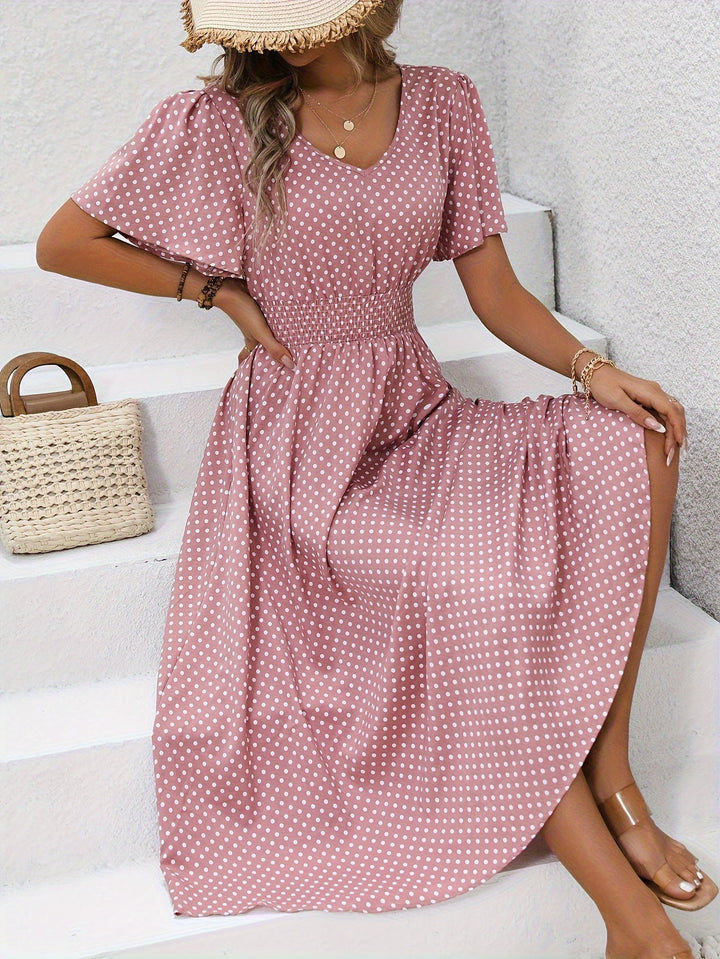 The Spark | Elegant Polka Dot Dress Élisa