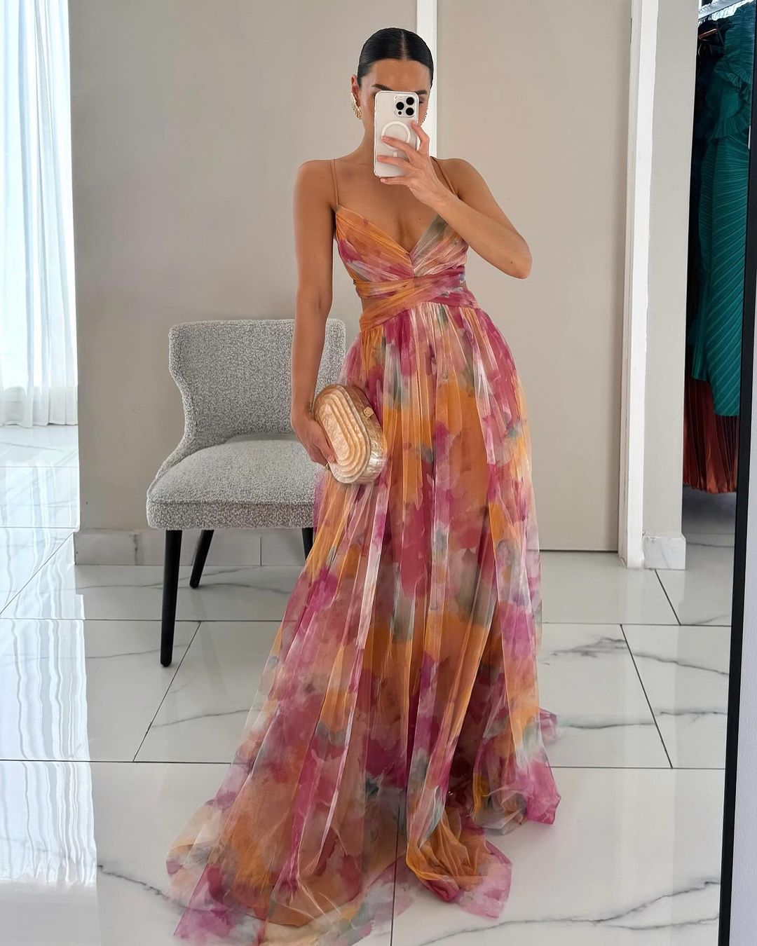 Giselle | Bezauberndes Maxikleid mit Blumenmuster