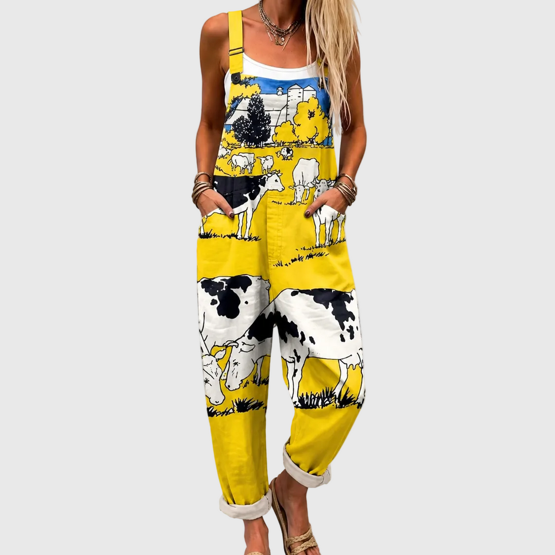 Bequeme Bedruckte Latzhose