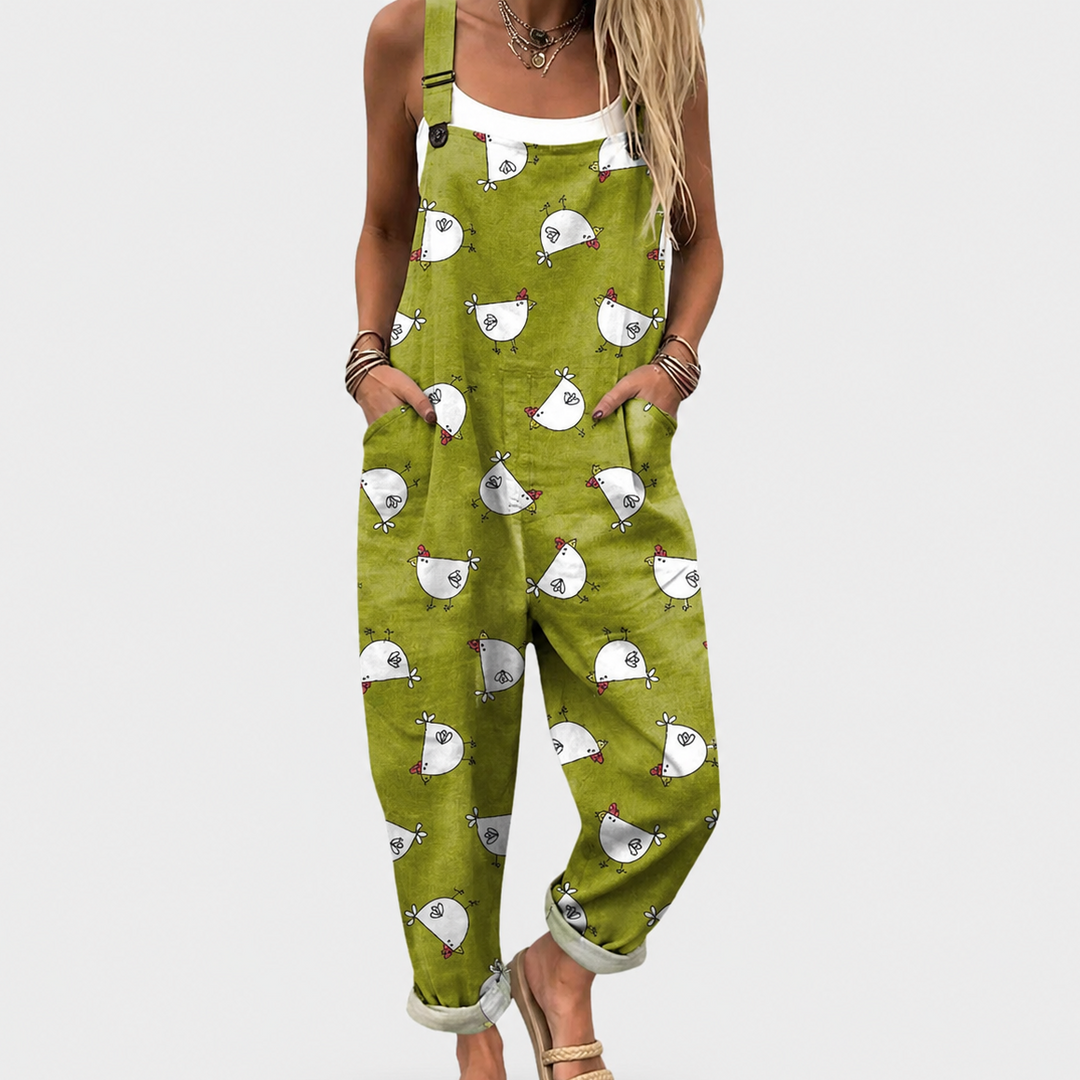 Bequeme Bedruckte Latzhose