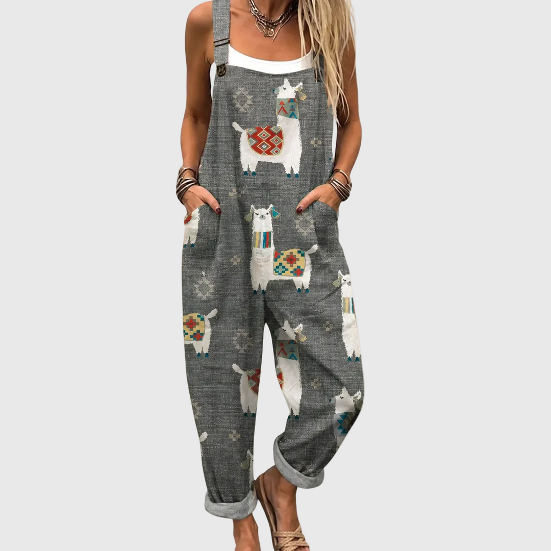 Bequeme Bedruckte Latzhose