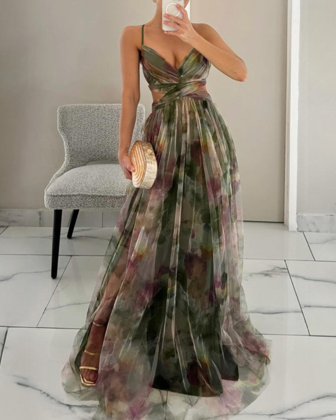 Giselle | Bezauberndes Maxikleid mit Blumenmuster