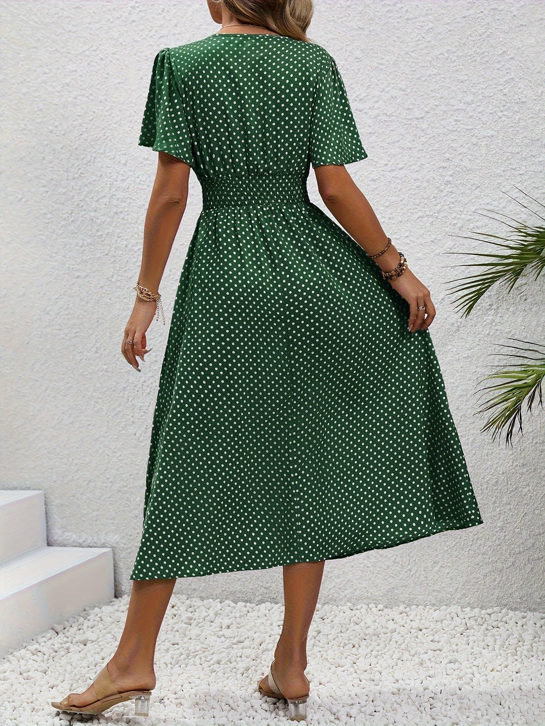 The Spark | Elegant Polka Dot Dress Élisa