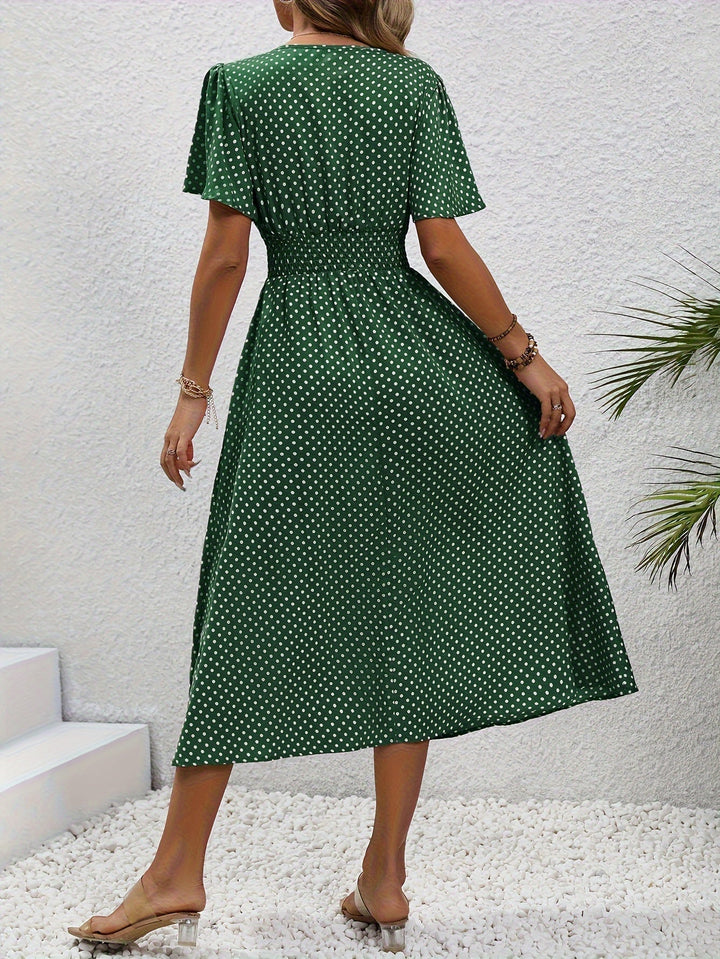 The Spark | Elegant Polka Dot Dress Élisa
