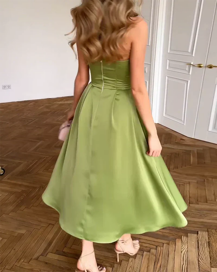 Liora | Elegantes Midi-Kleid ohne Träger