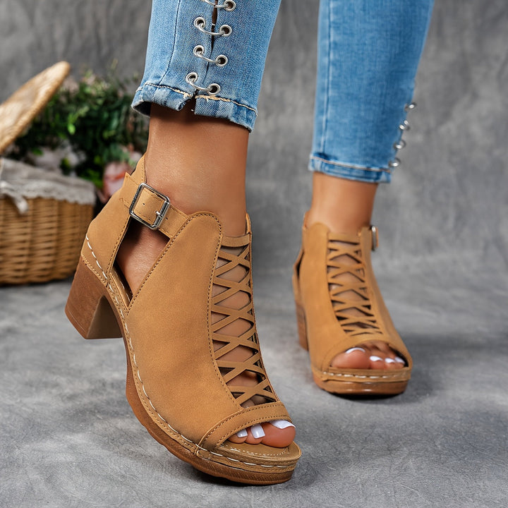 Selin | Woven Heel Sandals