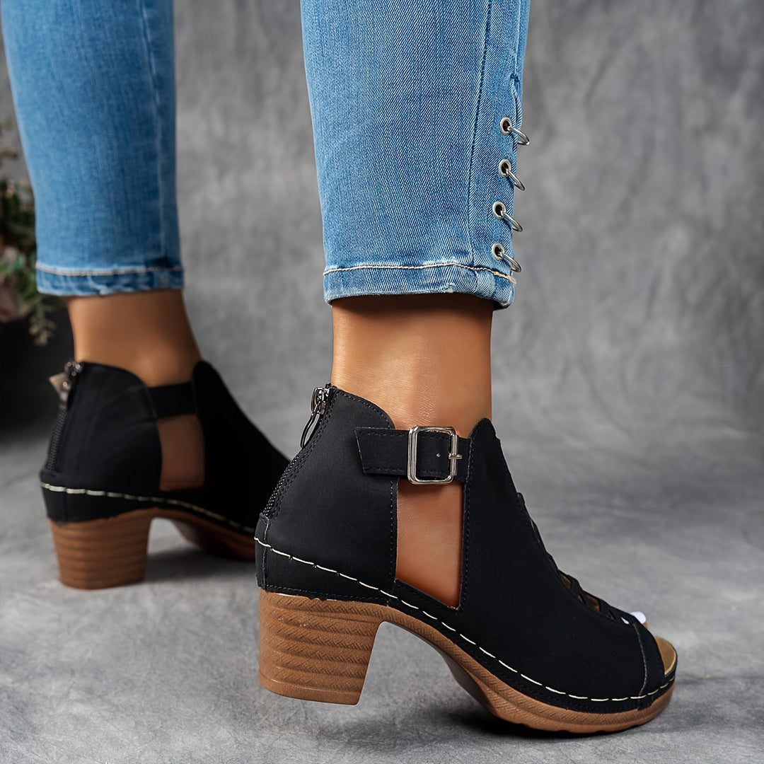Selin | Woven Heel Sandals