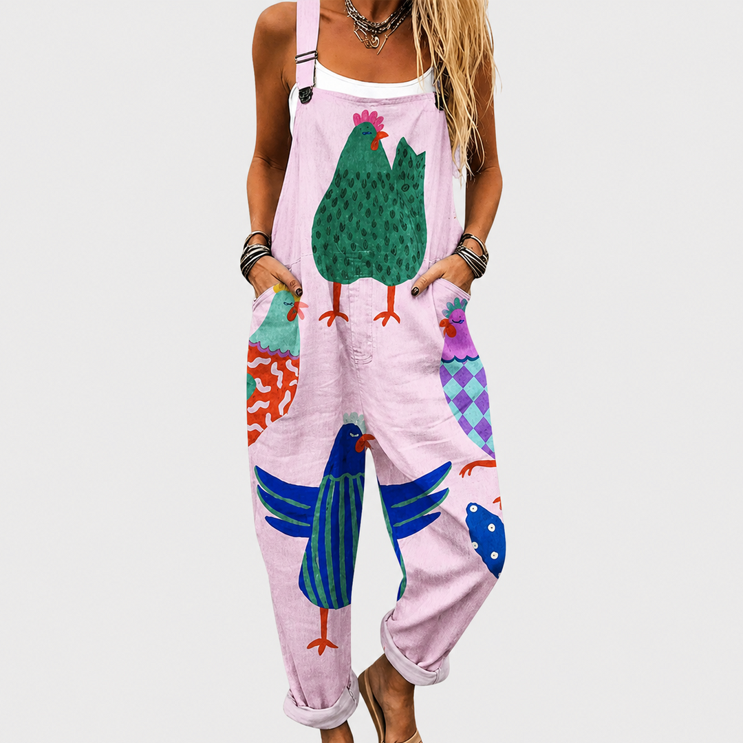 Bequeme Bedruckte Latzhose
