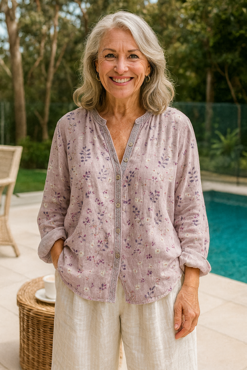 Fern | Easygoing V-Neck Blouse – Classic Elegance, Unmatched Comfort
