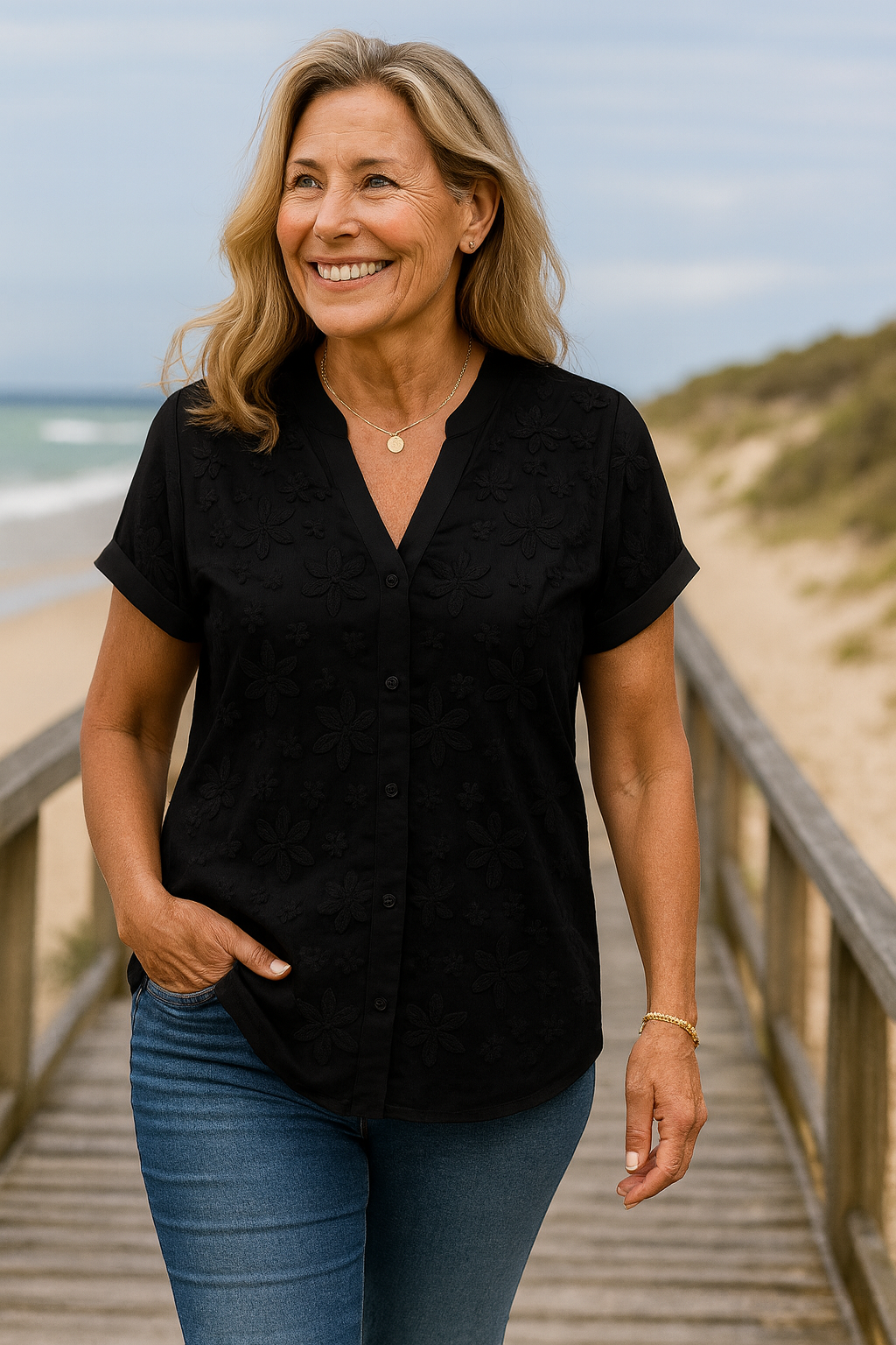 Rena Organic Cotton and Linen Blouse