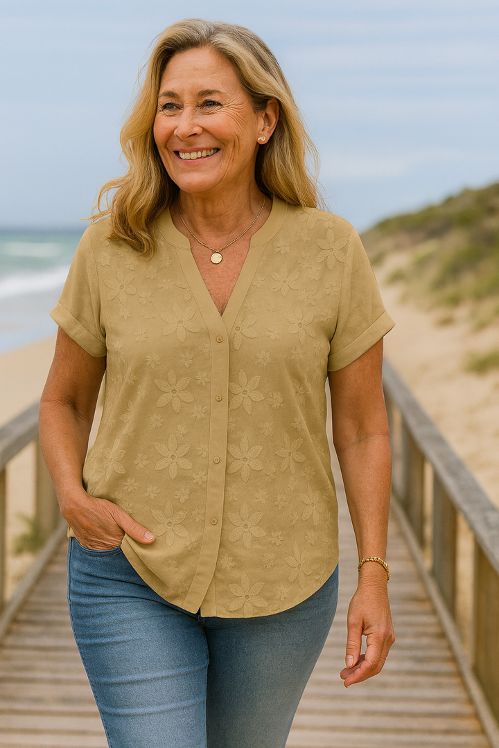 Rena Organic Cotton and Linen Blouse