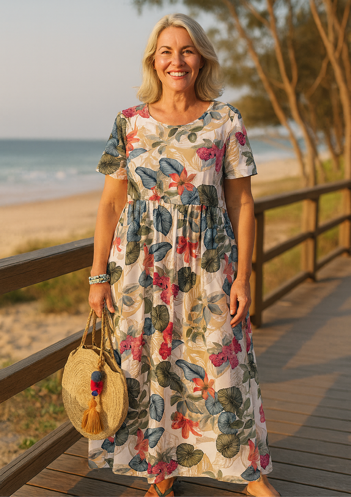 Masie | Effortless Floral Maxi Dress – Embrace Comfort and Confidence (Sizes S-5XL)
