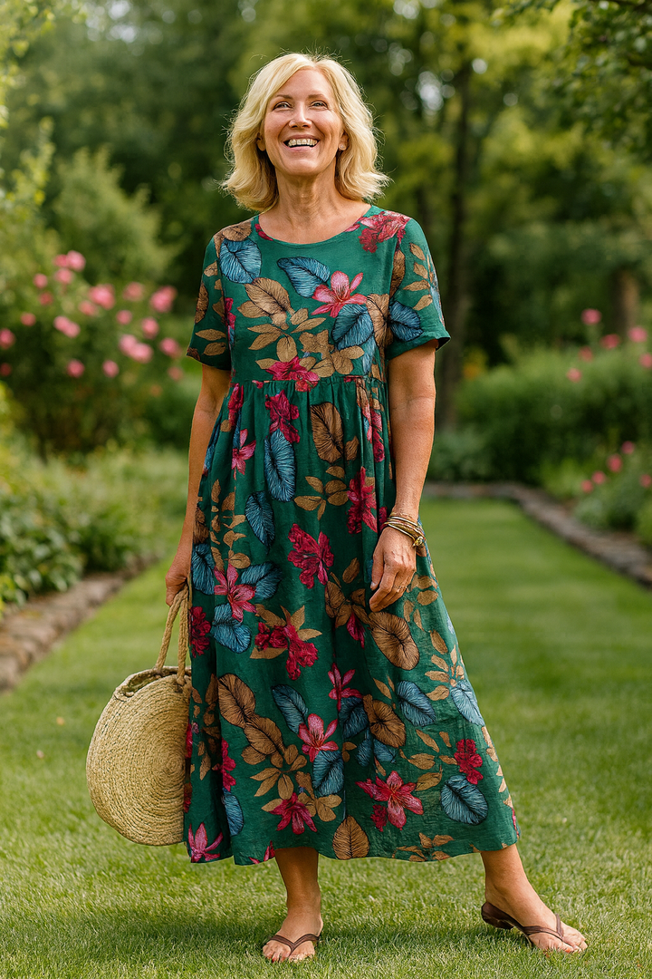 Masie | Effortless Floral Maxi Dress – Embrace Comfort and Confidence (Sizes S-5XL)