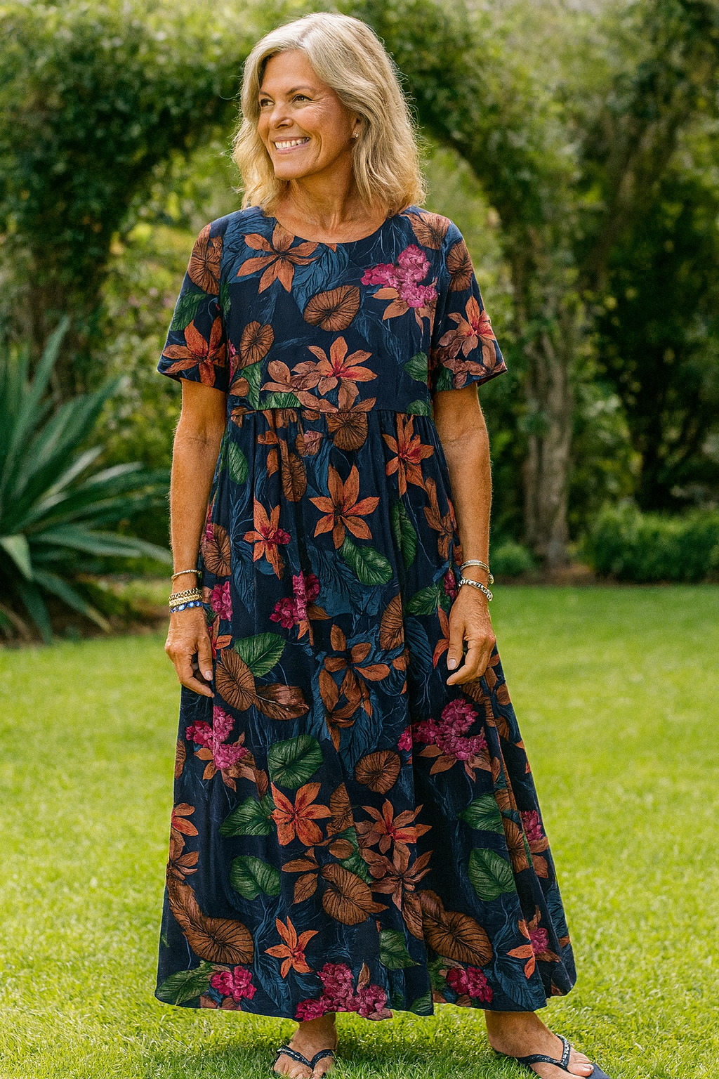 Masie | Effortless Floral Maxi Dress – Embrace Comfort and Confidence (Sizes S-5XL)