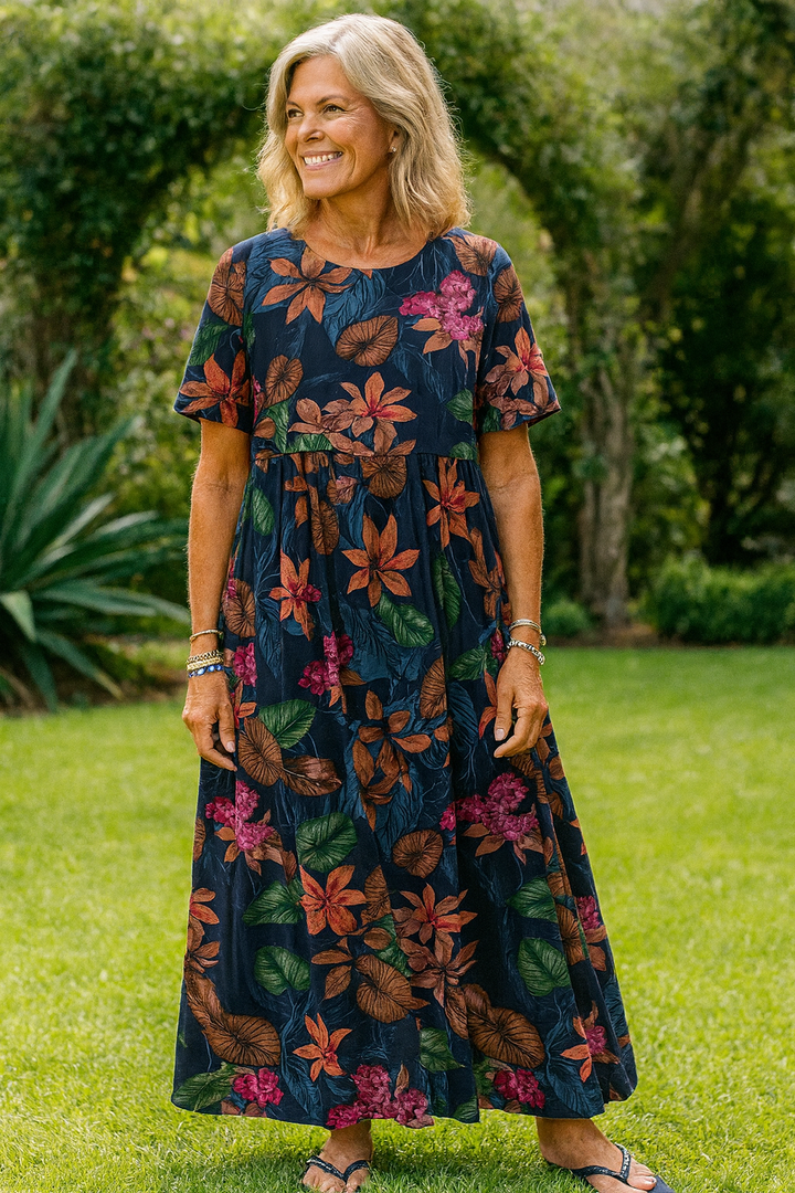 Masie | Effortless Floral Maxi Dress – Embrace Comfort and Confidence (Sizes S-5XL)