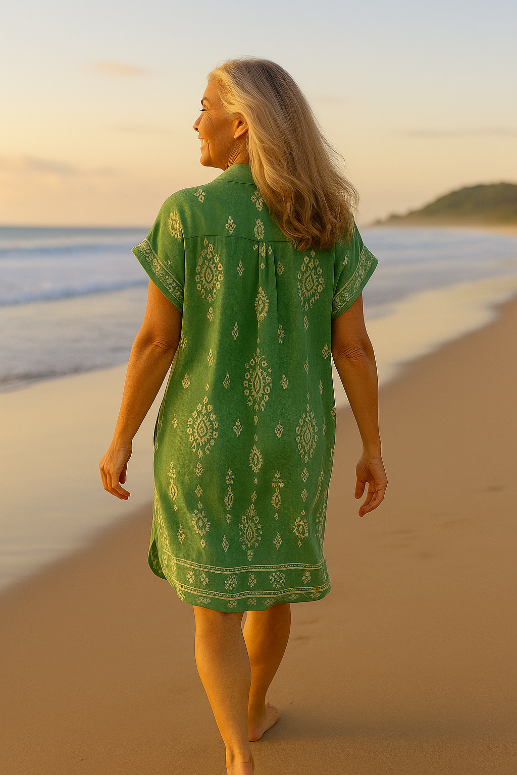 Seabreeze Boho Cotton-Linen Dress