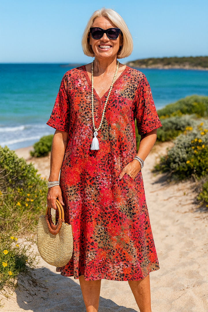 Mary | Chic Midi Dress - Flattens Tummy