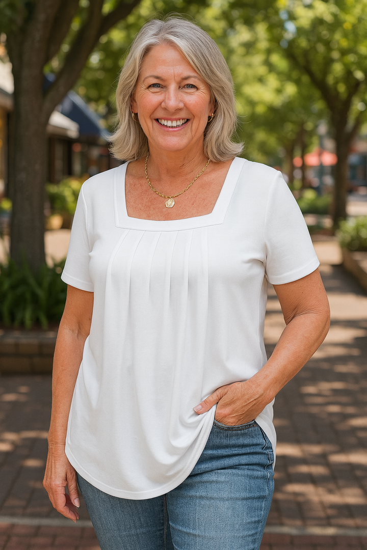 Colleen | Everyday Confidence Pleated Comfort Top (Sizes S-5XL)