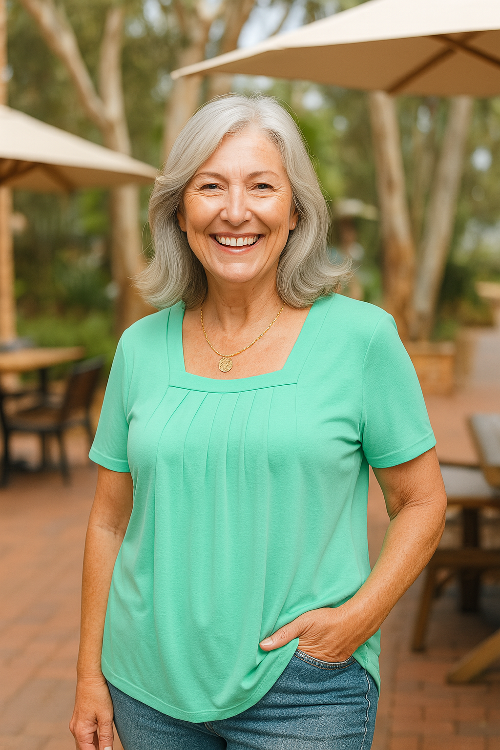 Colleen | Everyday Confidence Pleated Comfort Top (Sizes S-5XL)