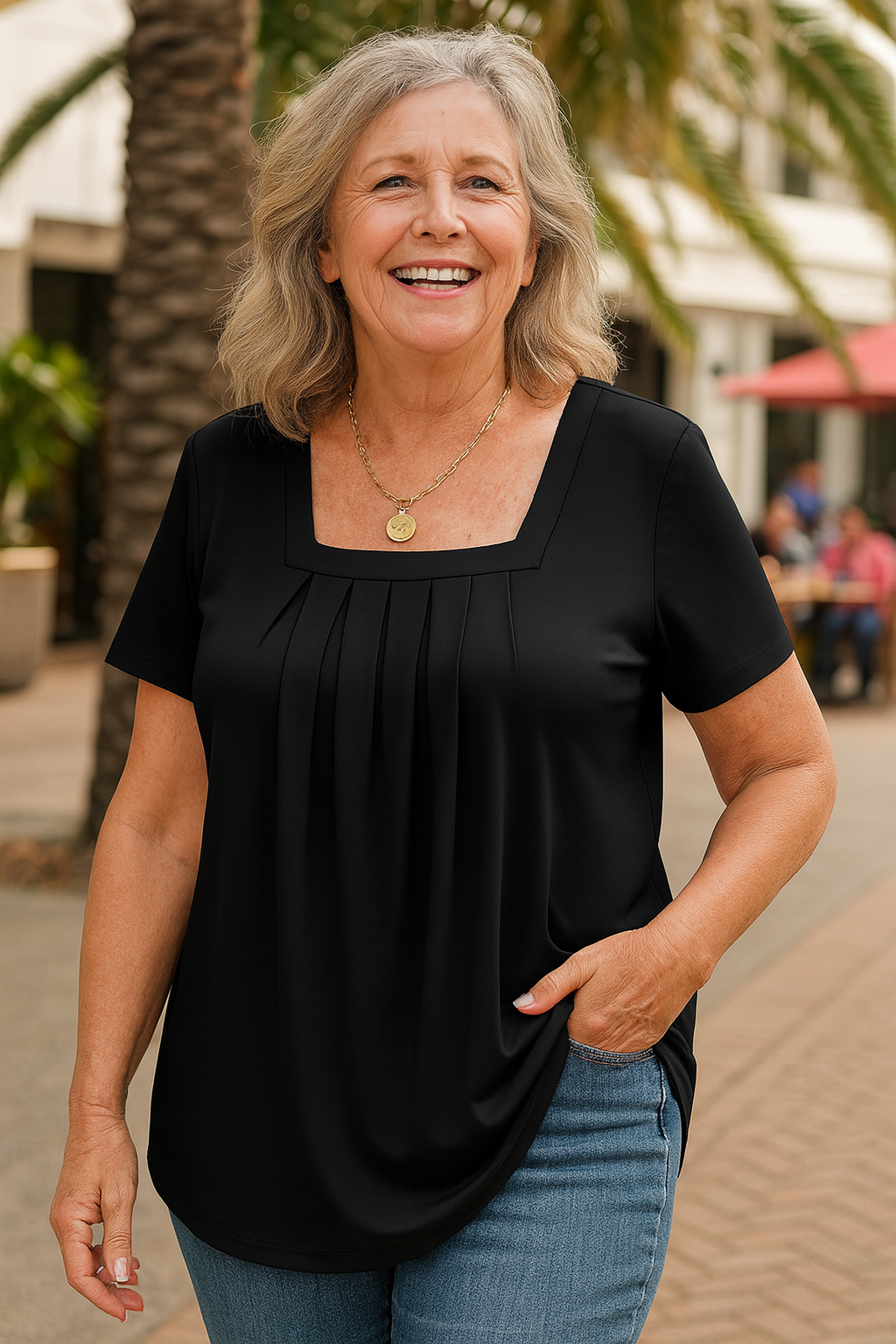Colleen | Everyday Confidence Pleated Comfort Top (Sizes S-5XL)