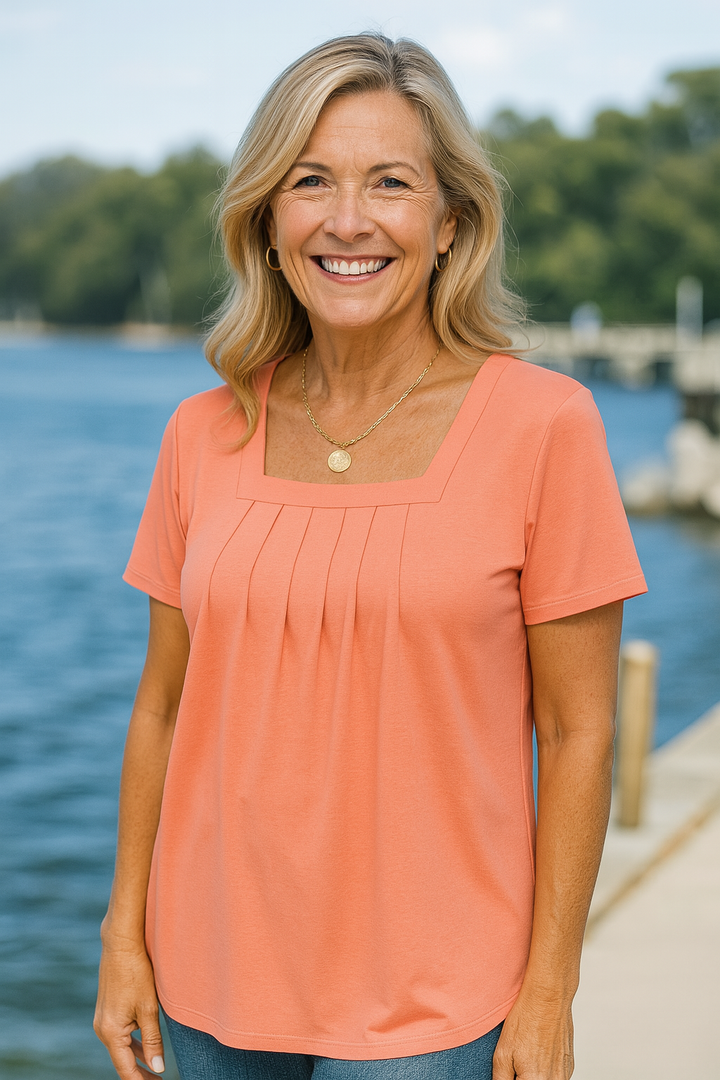 Colleen | Everyday Confidence Pleated Comfort Top (Sizes S-5XL)